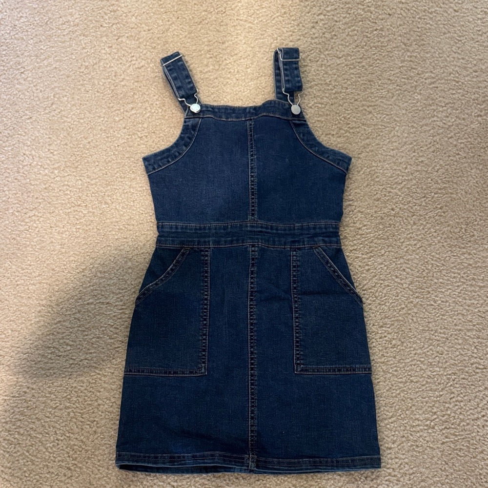 Denim skirt overalls